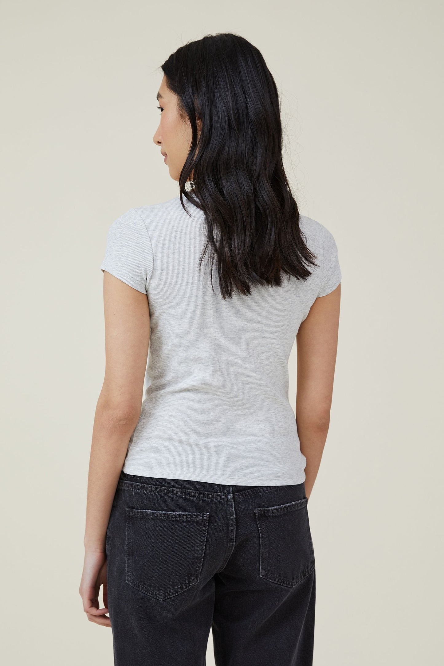 The One Organic Rib Crew Short Sleeve Tee