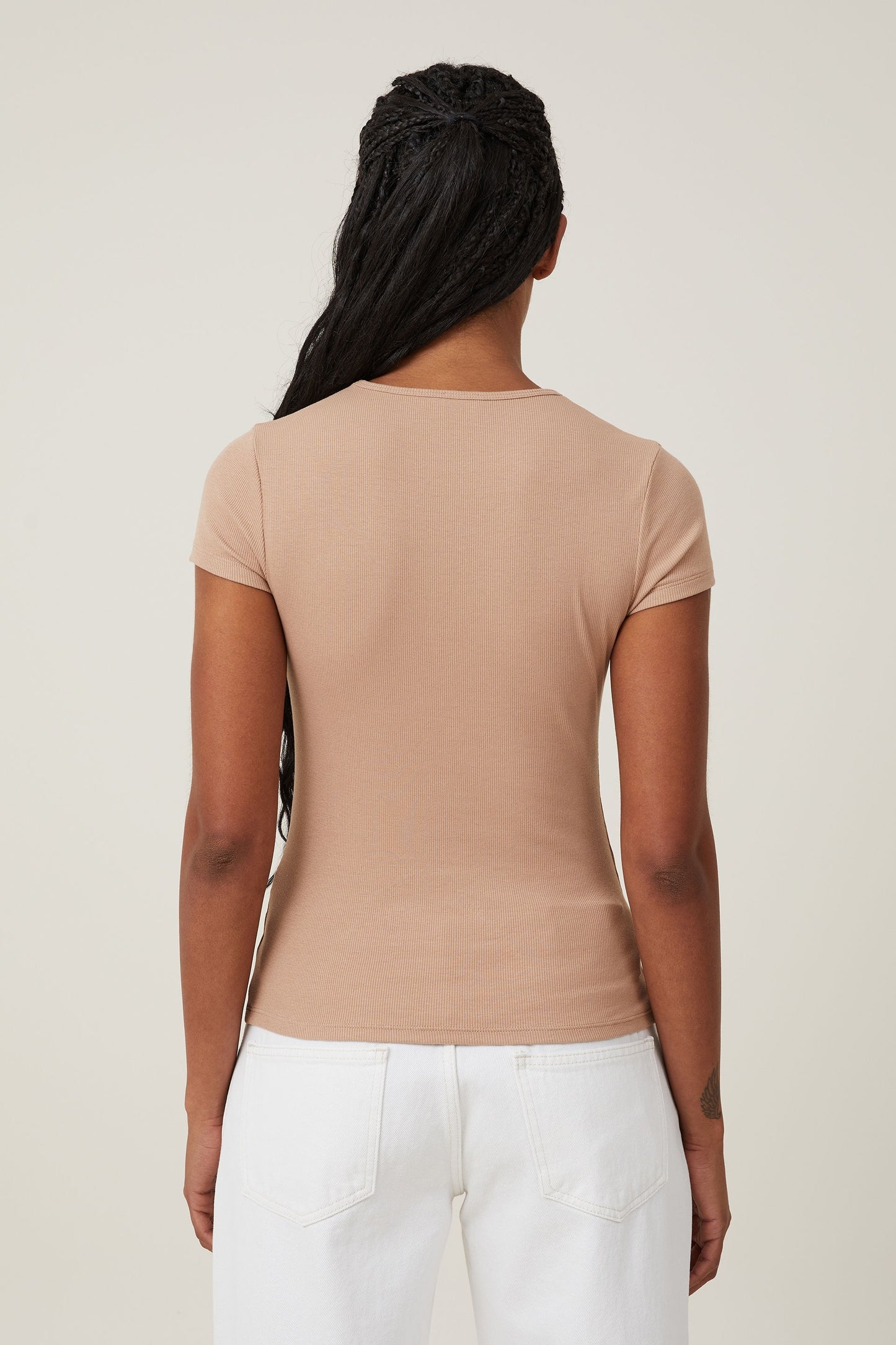 The One Organic Rib Crew Short Sleeve Tee