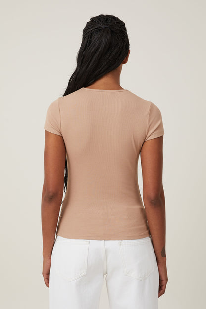 The One Organic Rib Crew Short Sleeve Tee