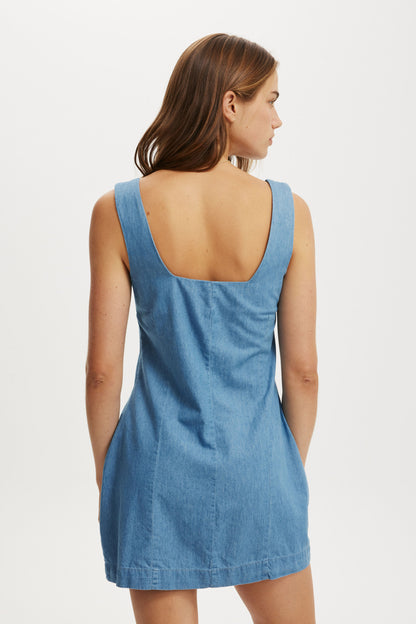 Square Neck Mini Dress