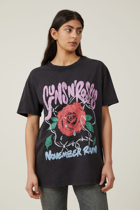Guns &amp; Roses Oversized Graphic Tee