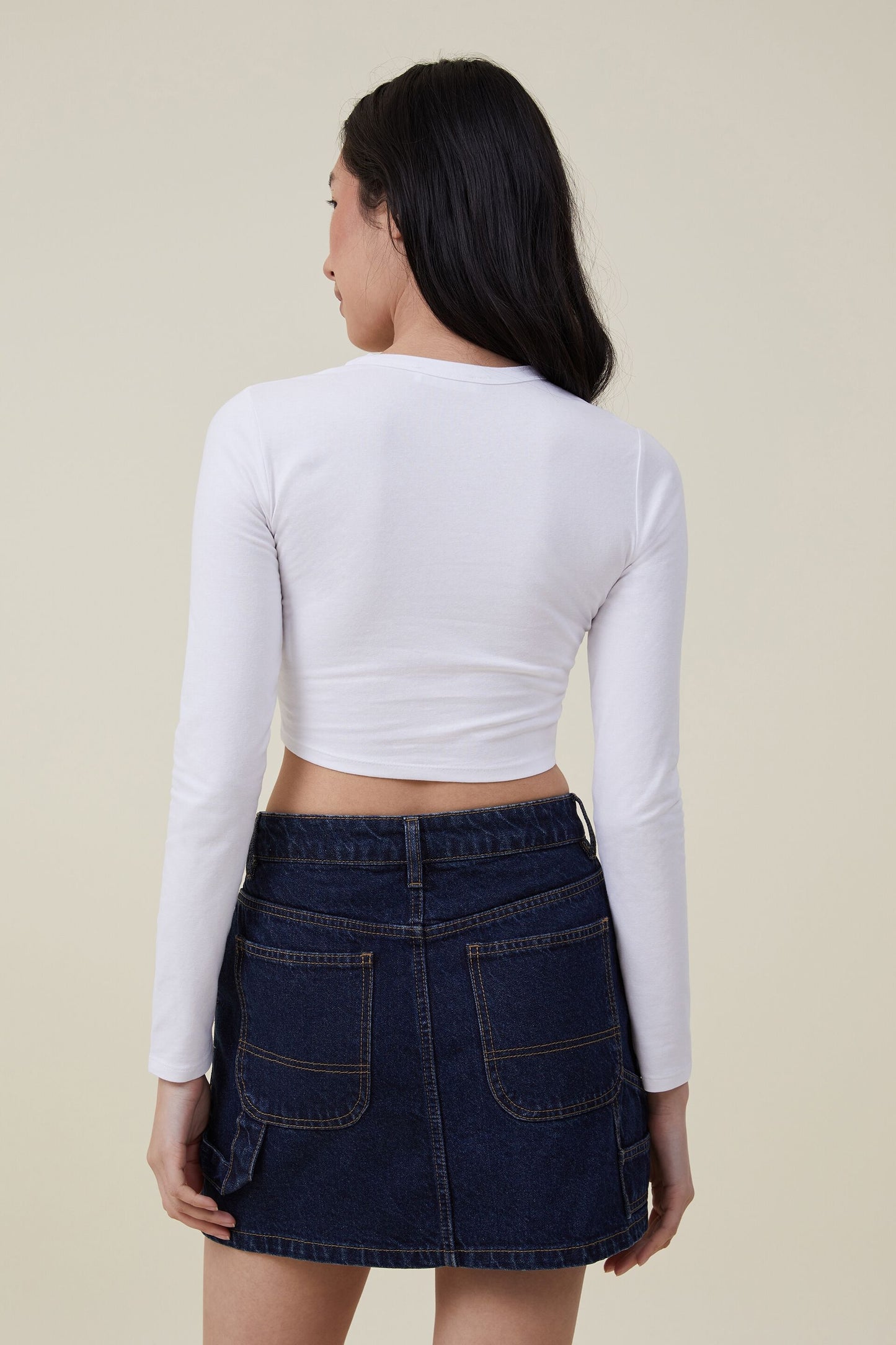 Micro Crop Long Sleeve Top