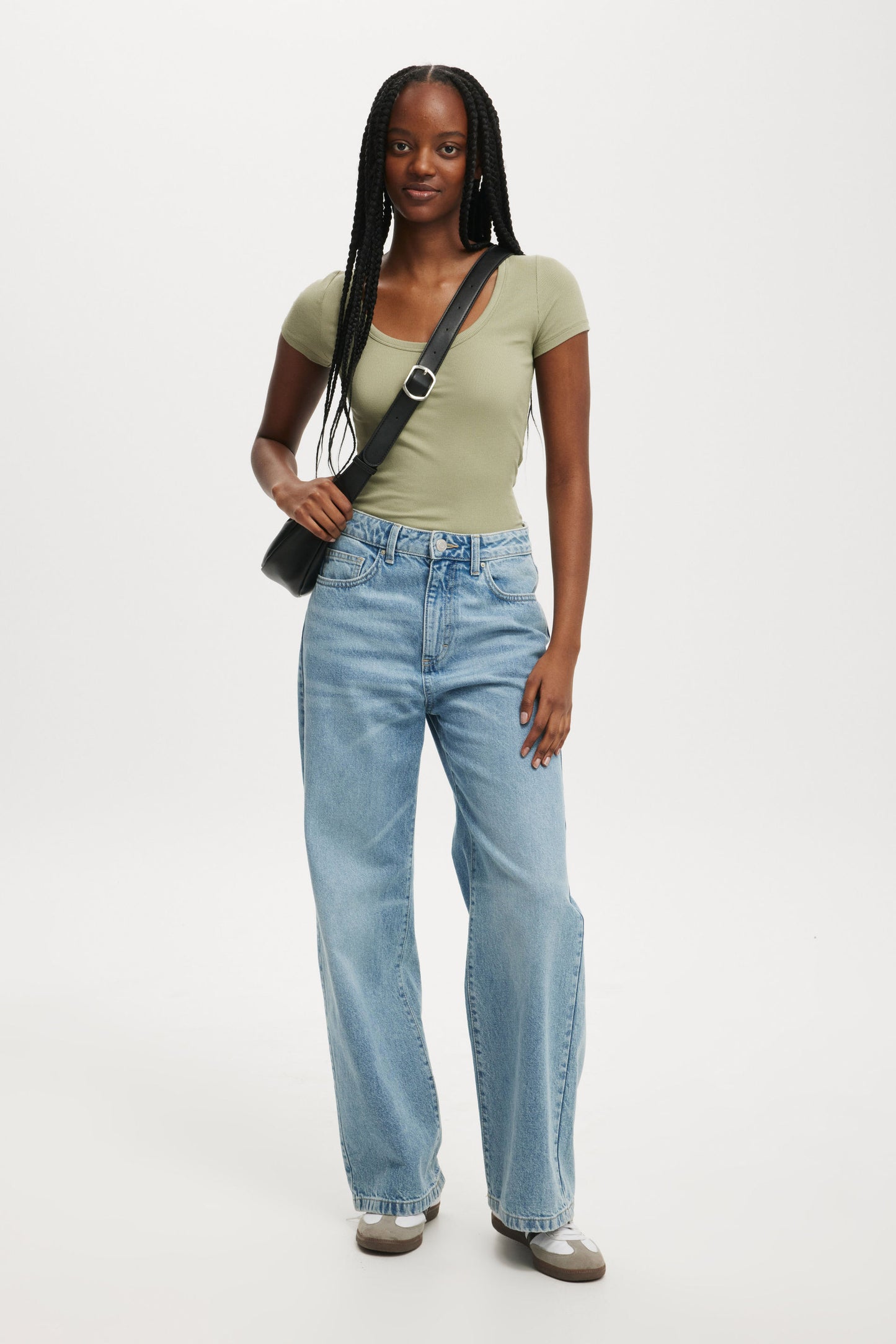 Staple Rib Scoop Neck Short Sleeve Top