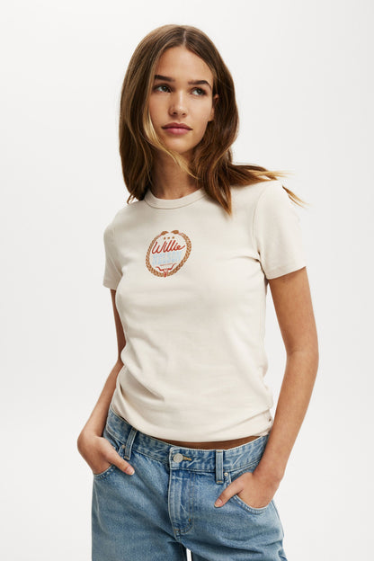 Willie Nelson Fitted Graphic Longline Music Tee