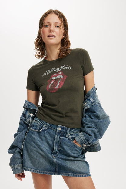 Rolling Stones Fitted Longline Music Tee