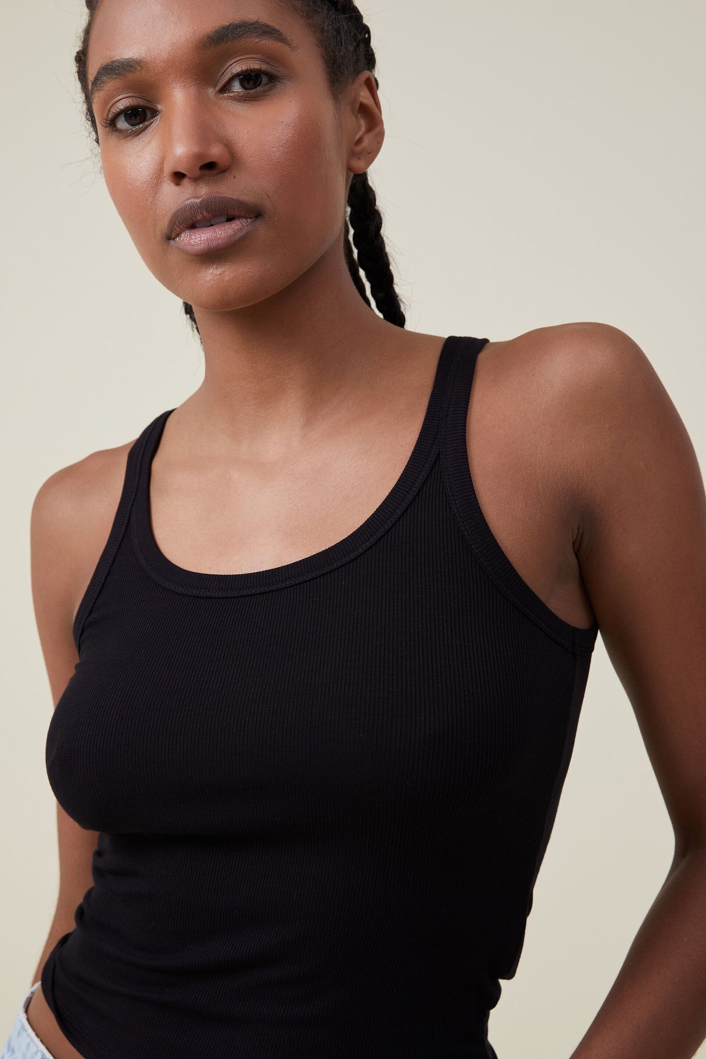 Staple Rib Scoop Neck Tank
