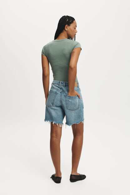 Relaxed Denim Short