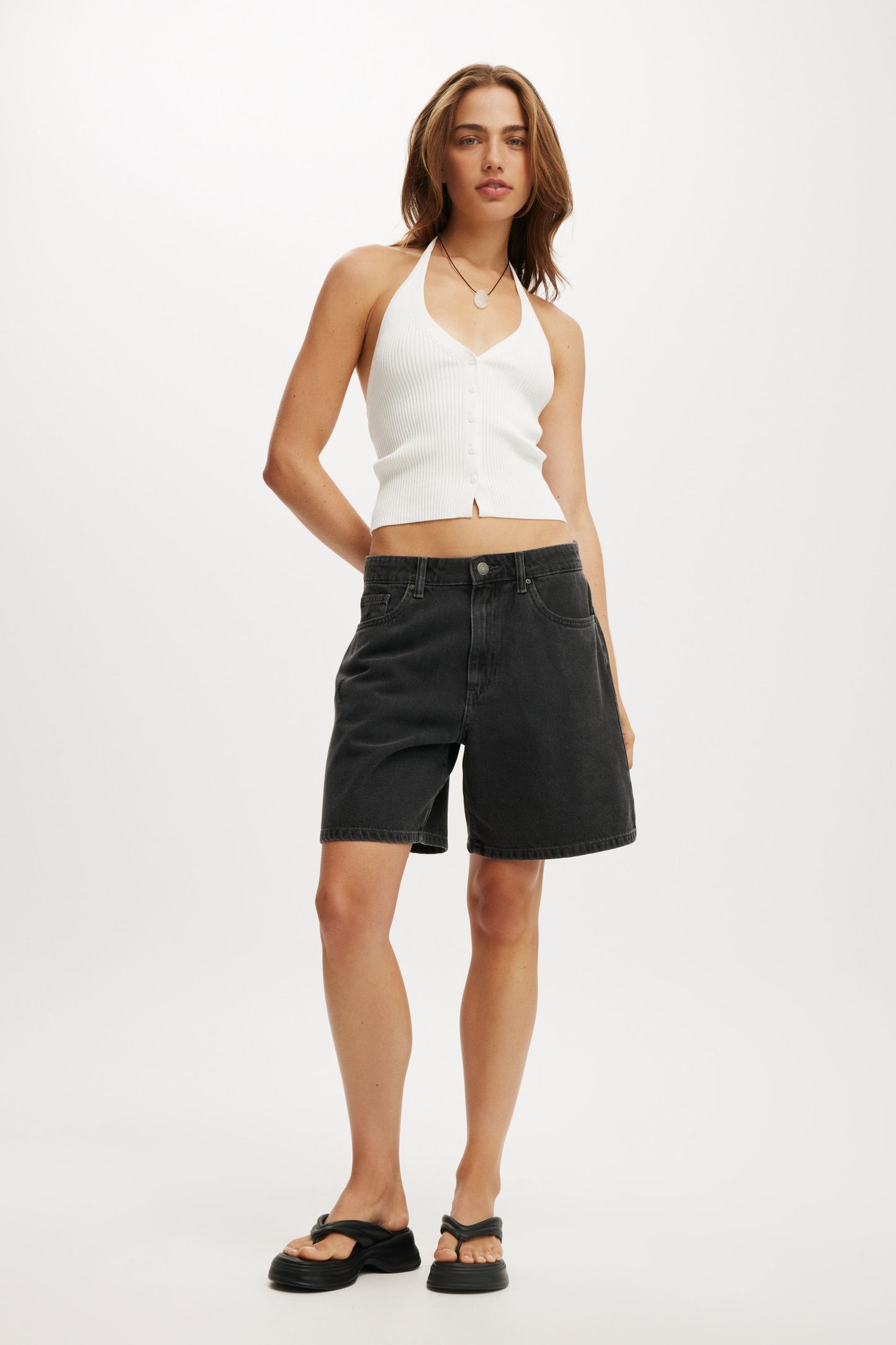 Relaxed Denim Short
