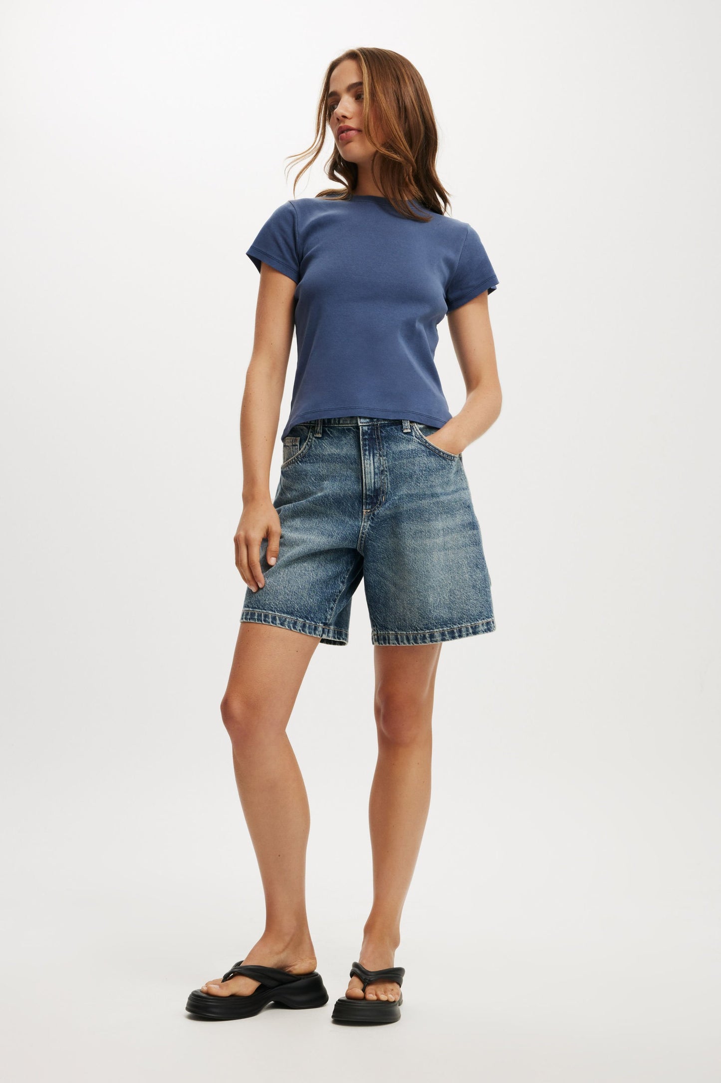 Relaxed Denim Short