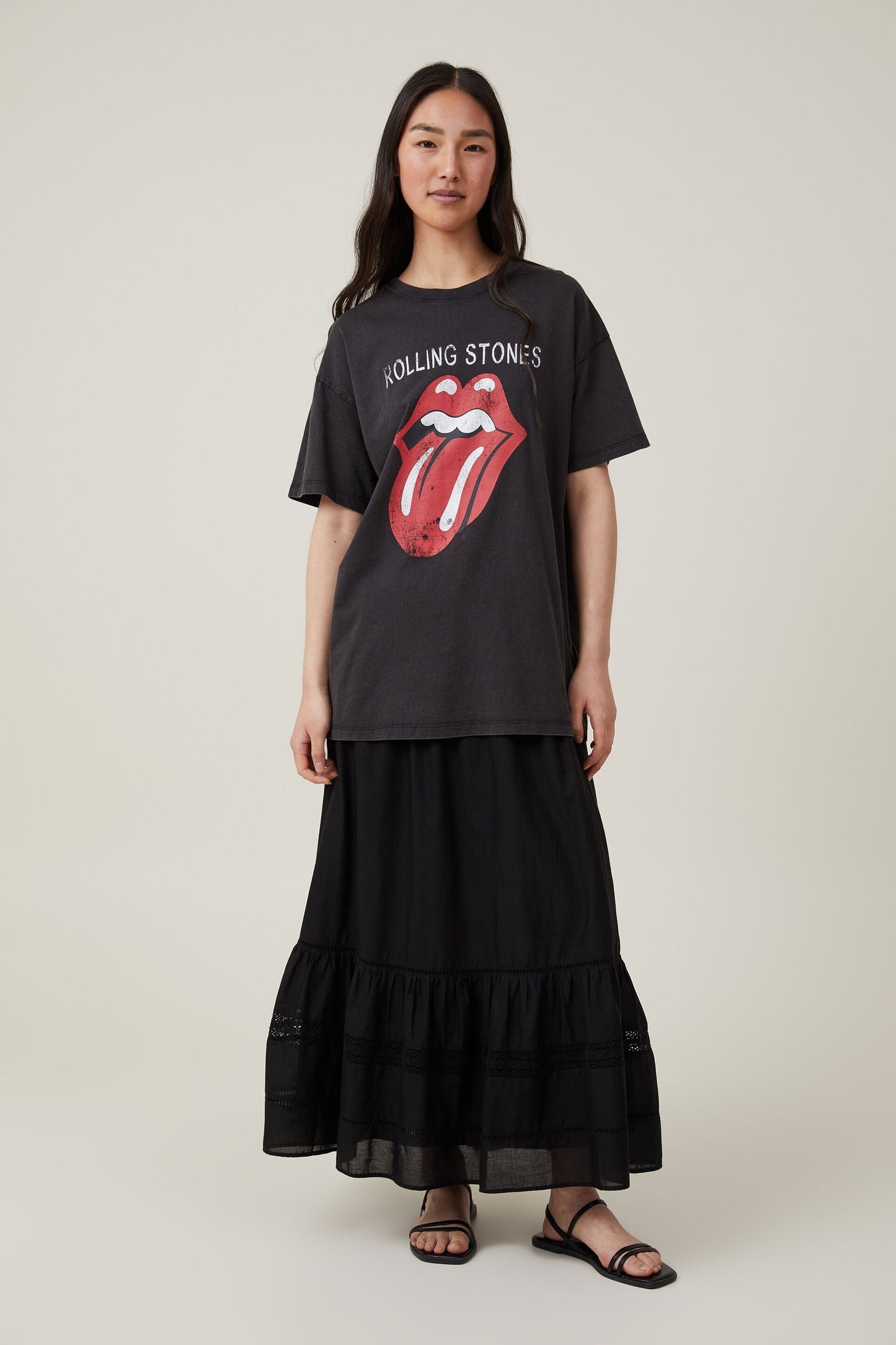 Oversized Rolling Stones Music Tee
