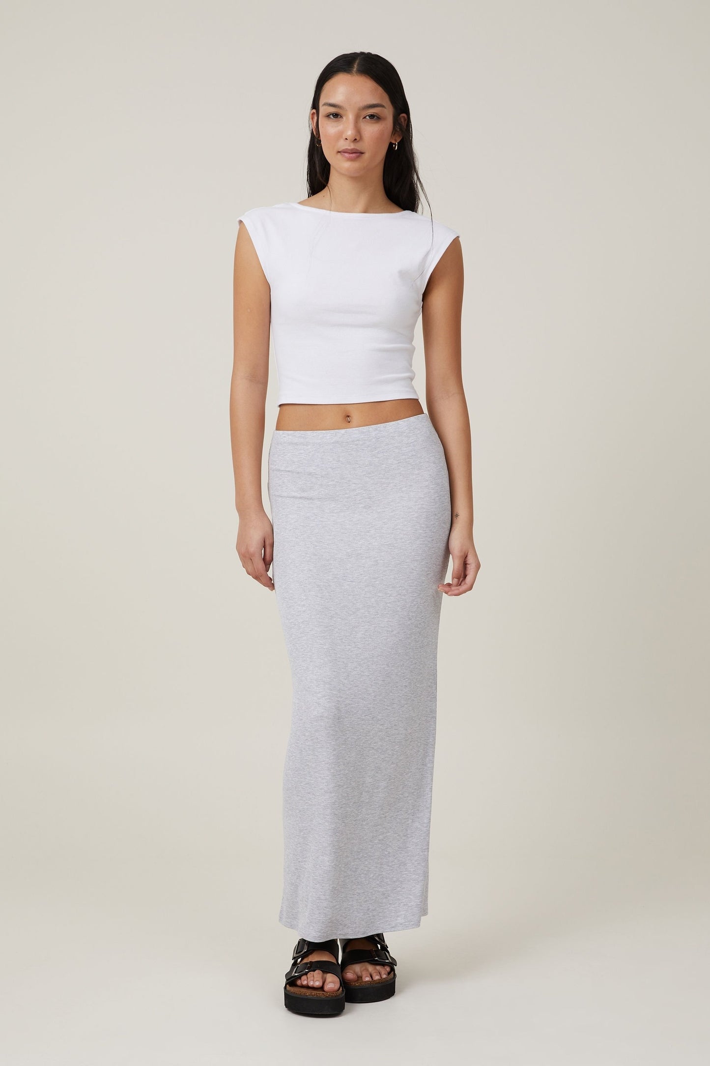 Staple Rib Maxi Skirt