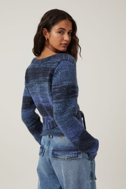 Oh My Fluff Wrap Crop Pullover