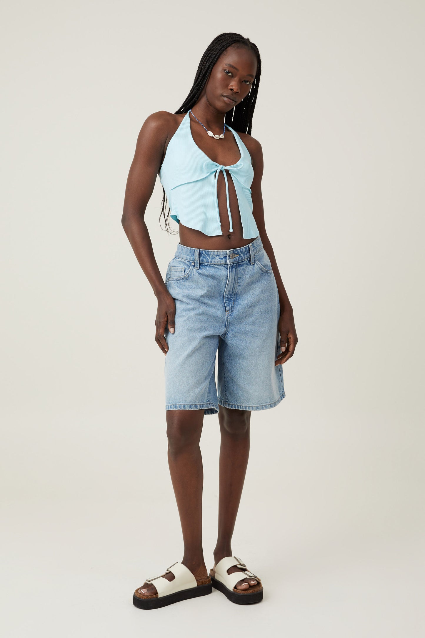 Mia Tie Front Halter Top