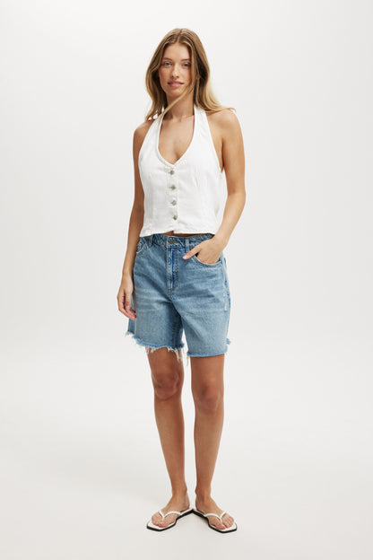 Harley Denim Halter Vest