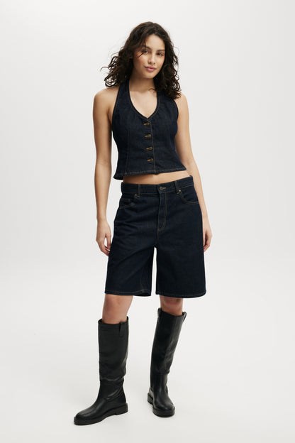 Harley Denim Halter Vest