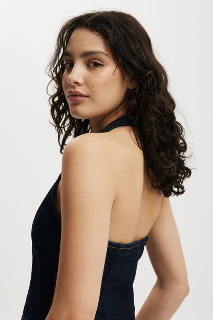 Harley Denim Halter Vest