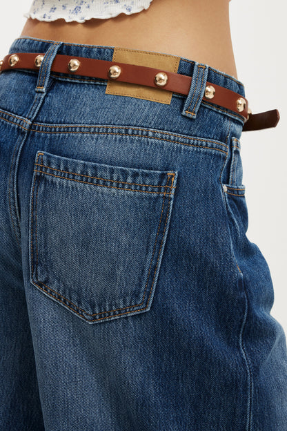 Lyocell Wide Denim Jort