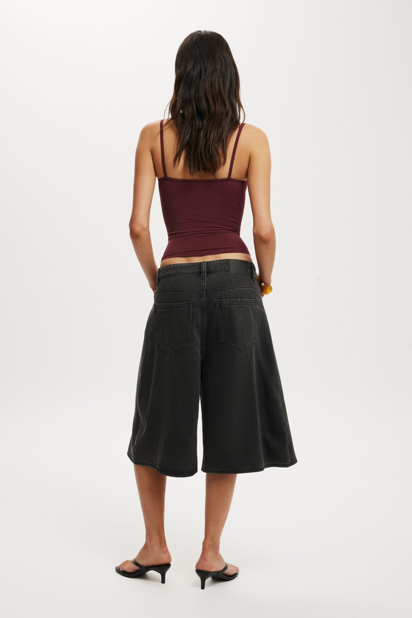 Lyocell Wide Denim Jort