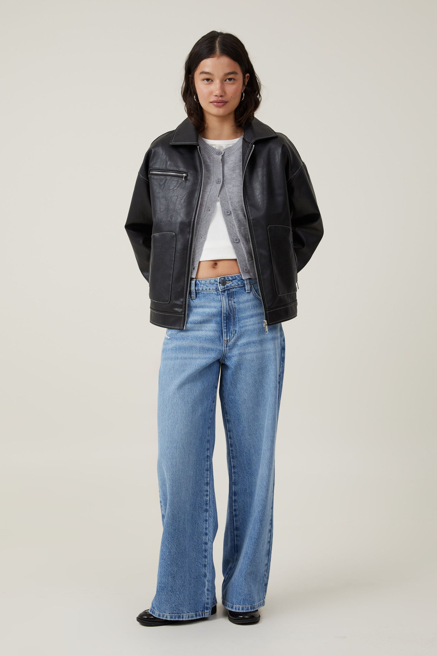 Leo Faux Leather Jacket