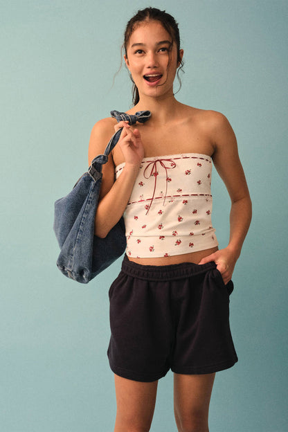 Sofia Ribbon Trim Tube Top