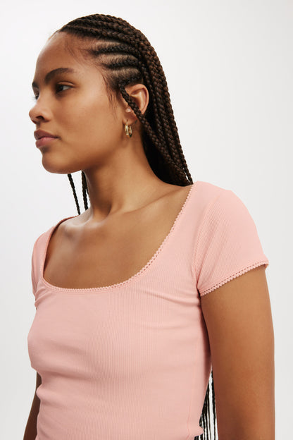 Lou Square Neck Short Sleeve