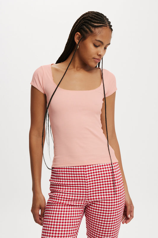 Lou Square Neck Short Sleeve