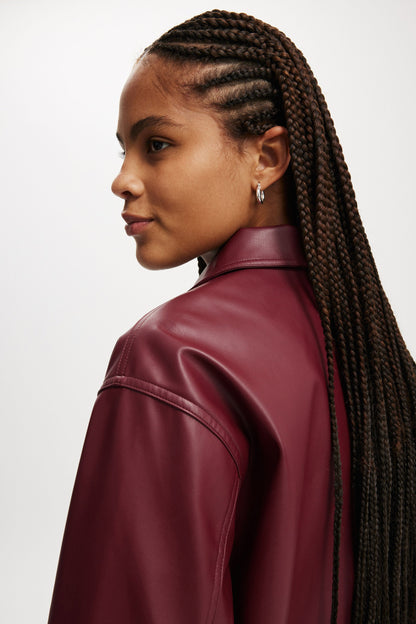 Ivy Faux Leather Jacket
