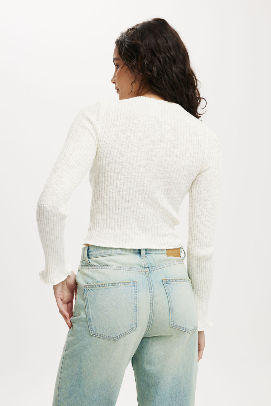 Be My Baby Overlock Rib Long Sleeve