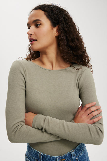 Essential Rib Open Back Bodysuit