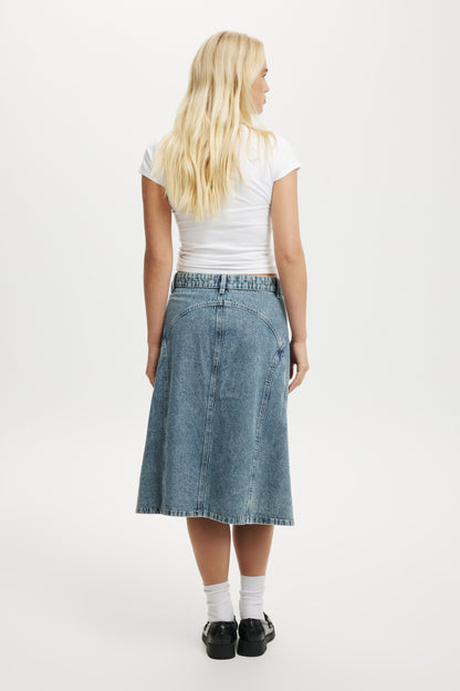 Bowie Denim Midi Skirt