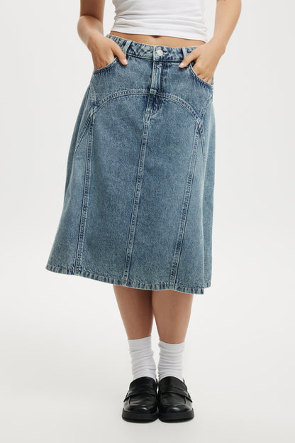 Bowie Denim Midi Skirt