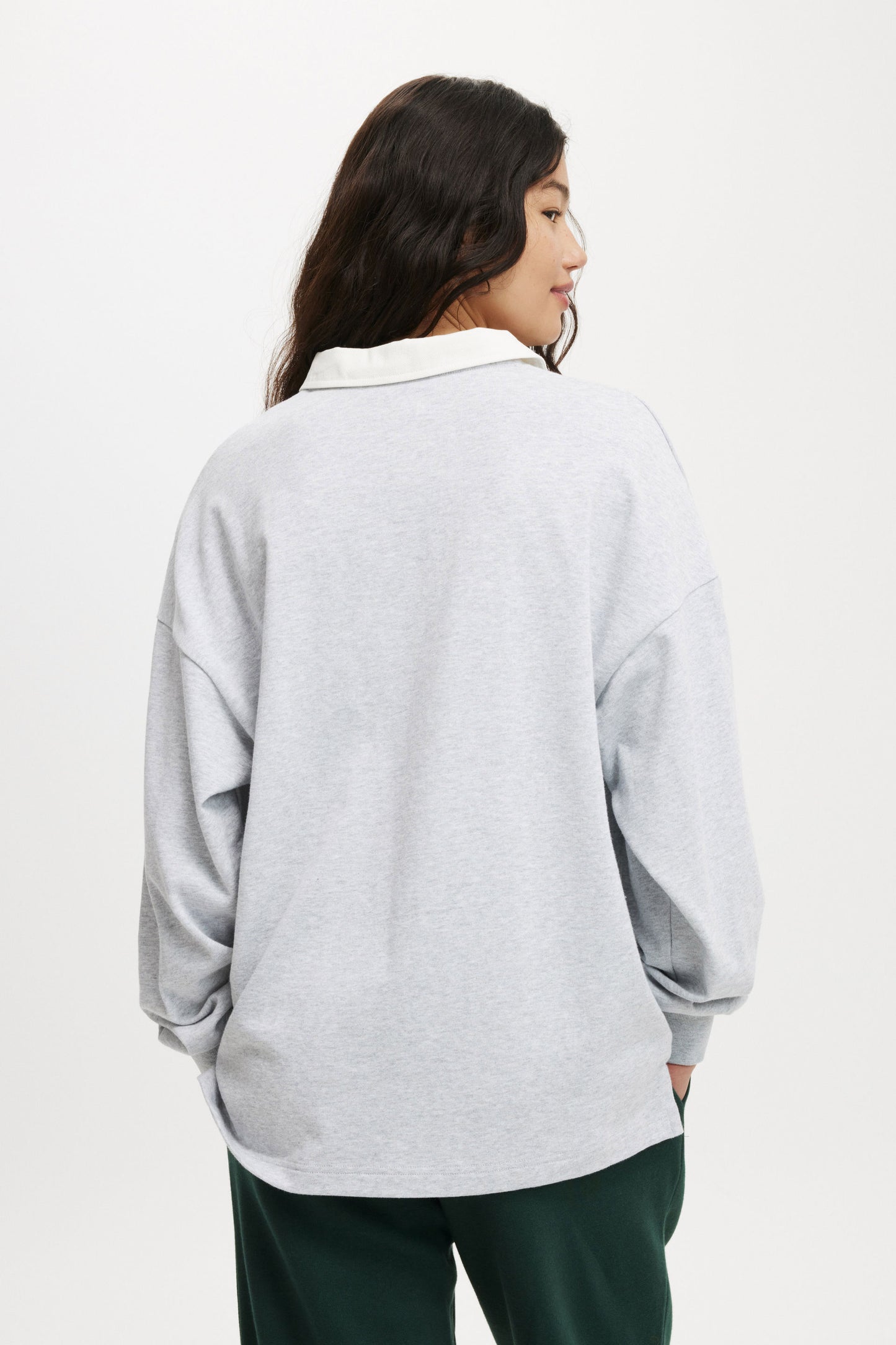 Oversized Long Sleeve Polo