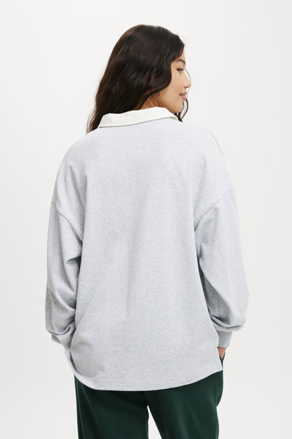 Oversized Long Sleeve Polo