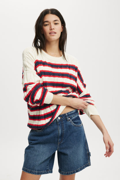 Cotton Crew Neck Pullover