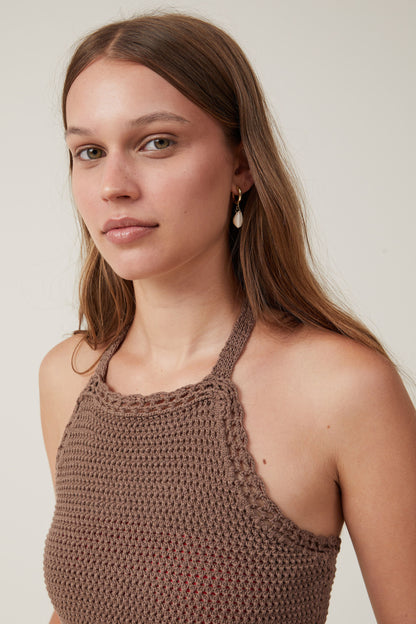 Crochet Scallop Halter Knit