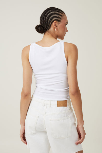 Staple Rib Boat Neck Tank