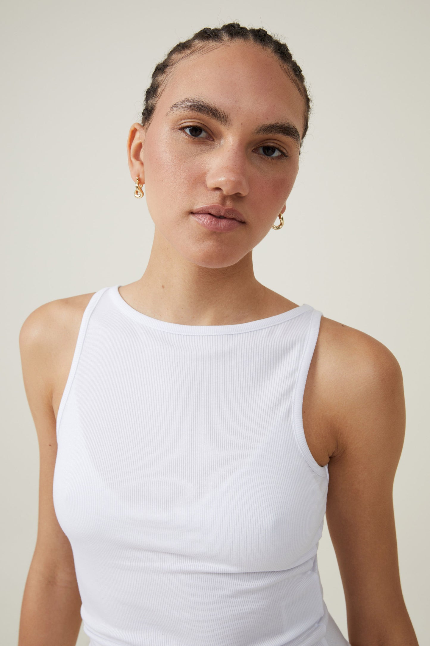 Staple Rib Boat Neck Tank