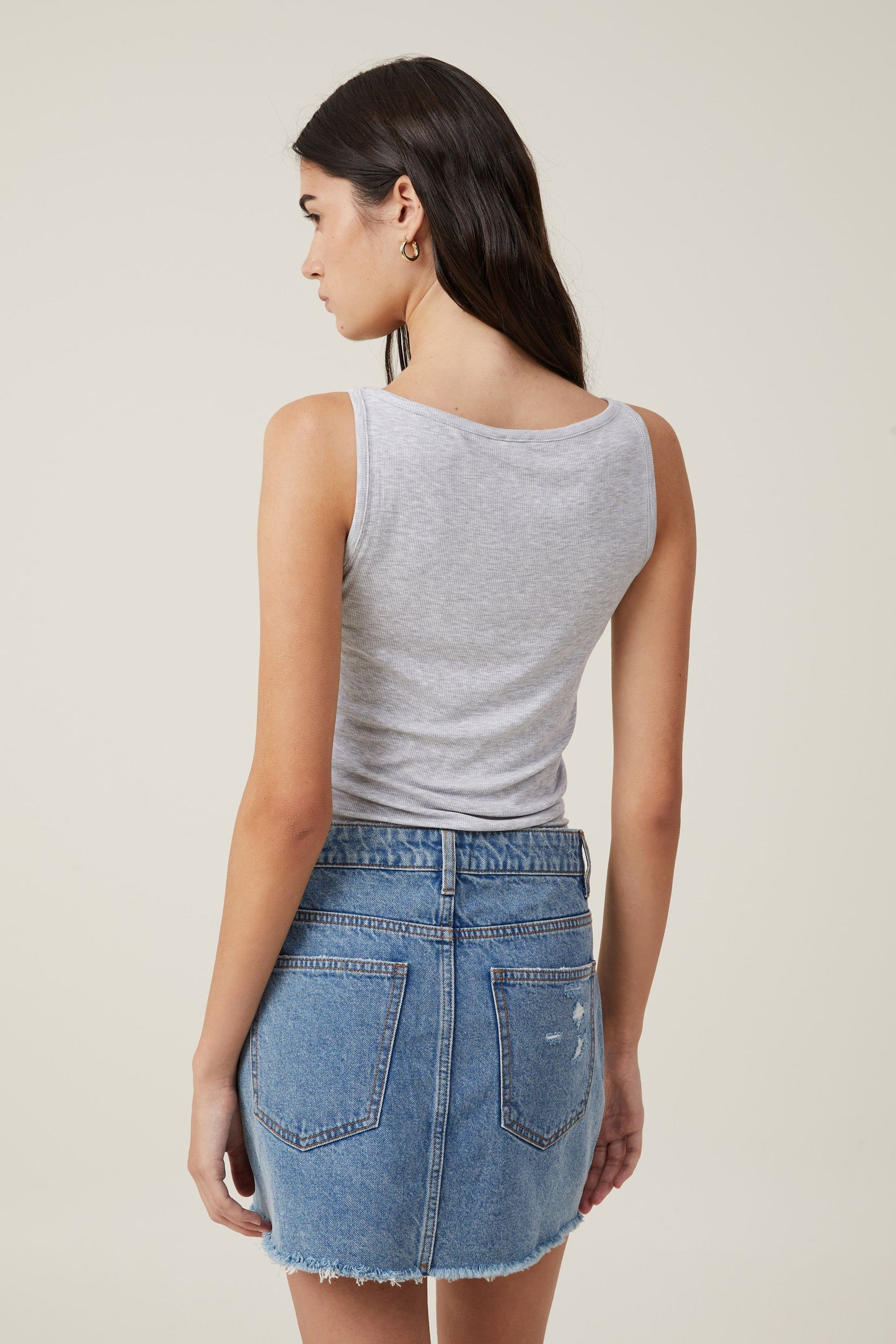 Staple Rib Boat Neck Tank
