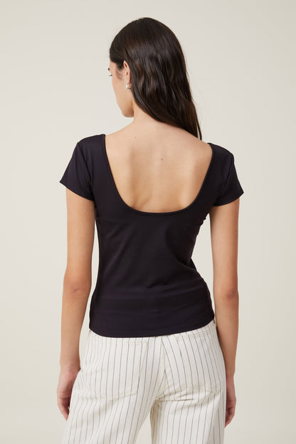 Emily Double Scoop Short Sleeve