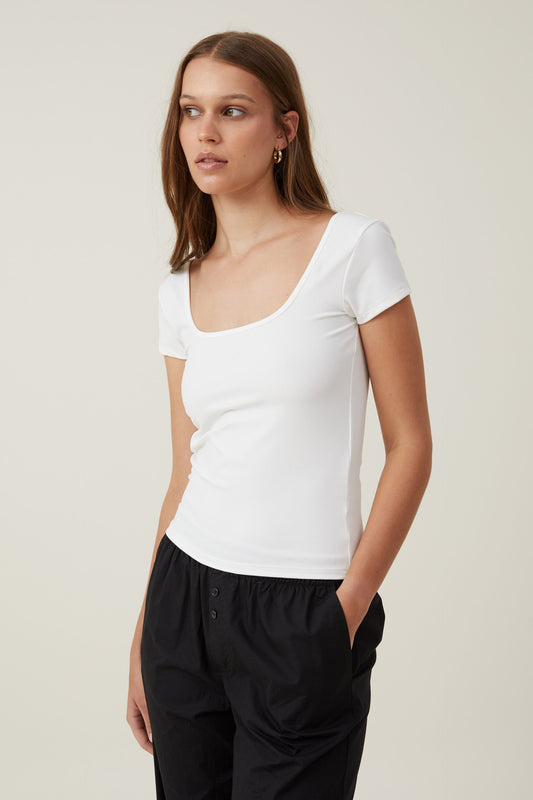 Emily Double Scoop Short Sleeve