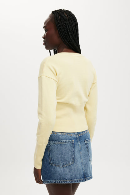 Everfine Round Neck Cardigan