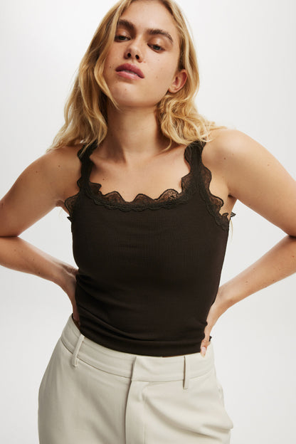 Tibby Lace Trim Tank