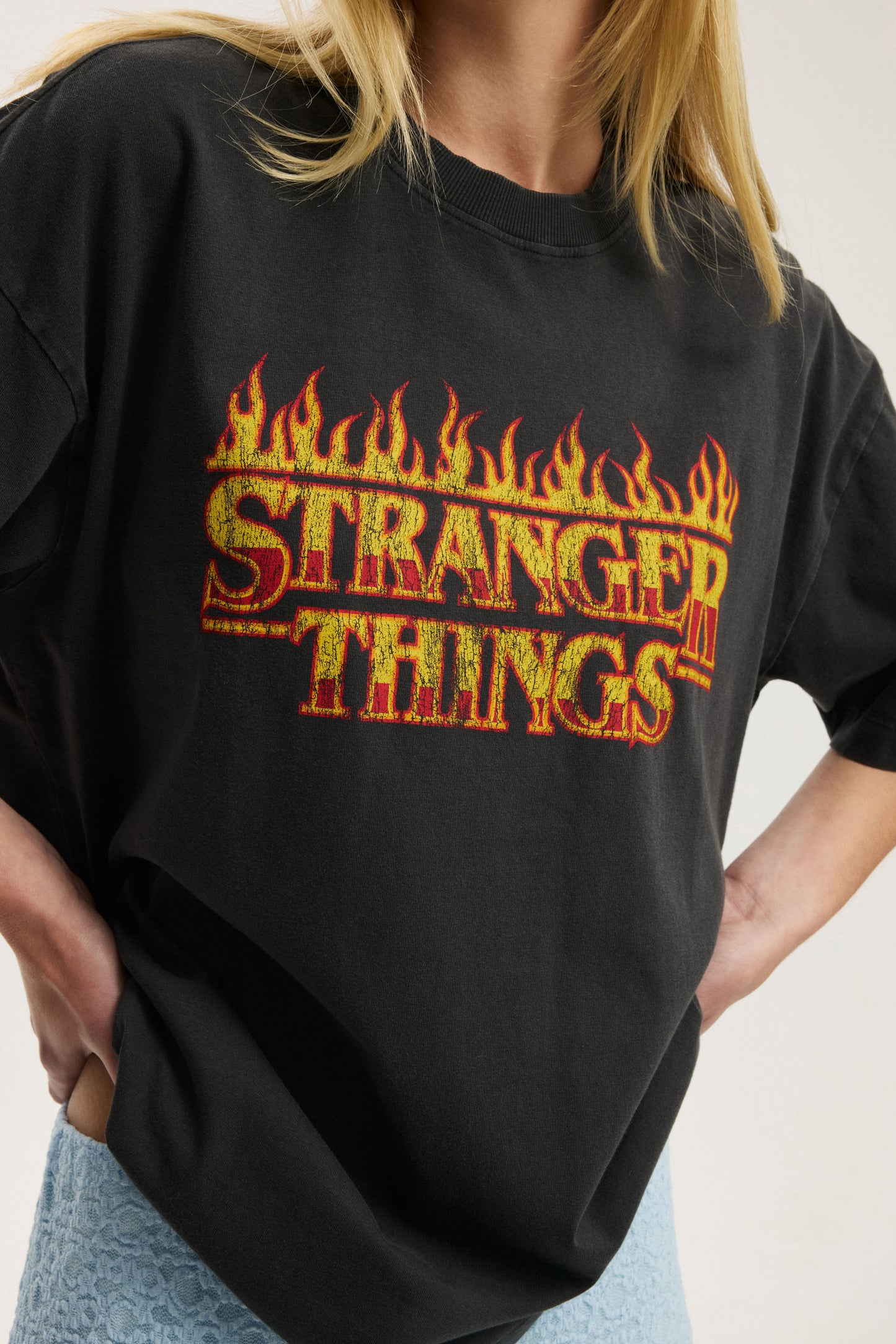 Stranger Things Boxy Graphic Tee