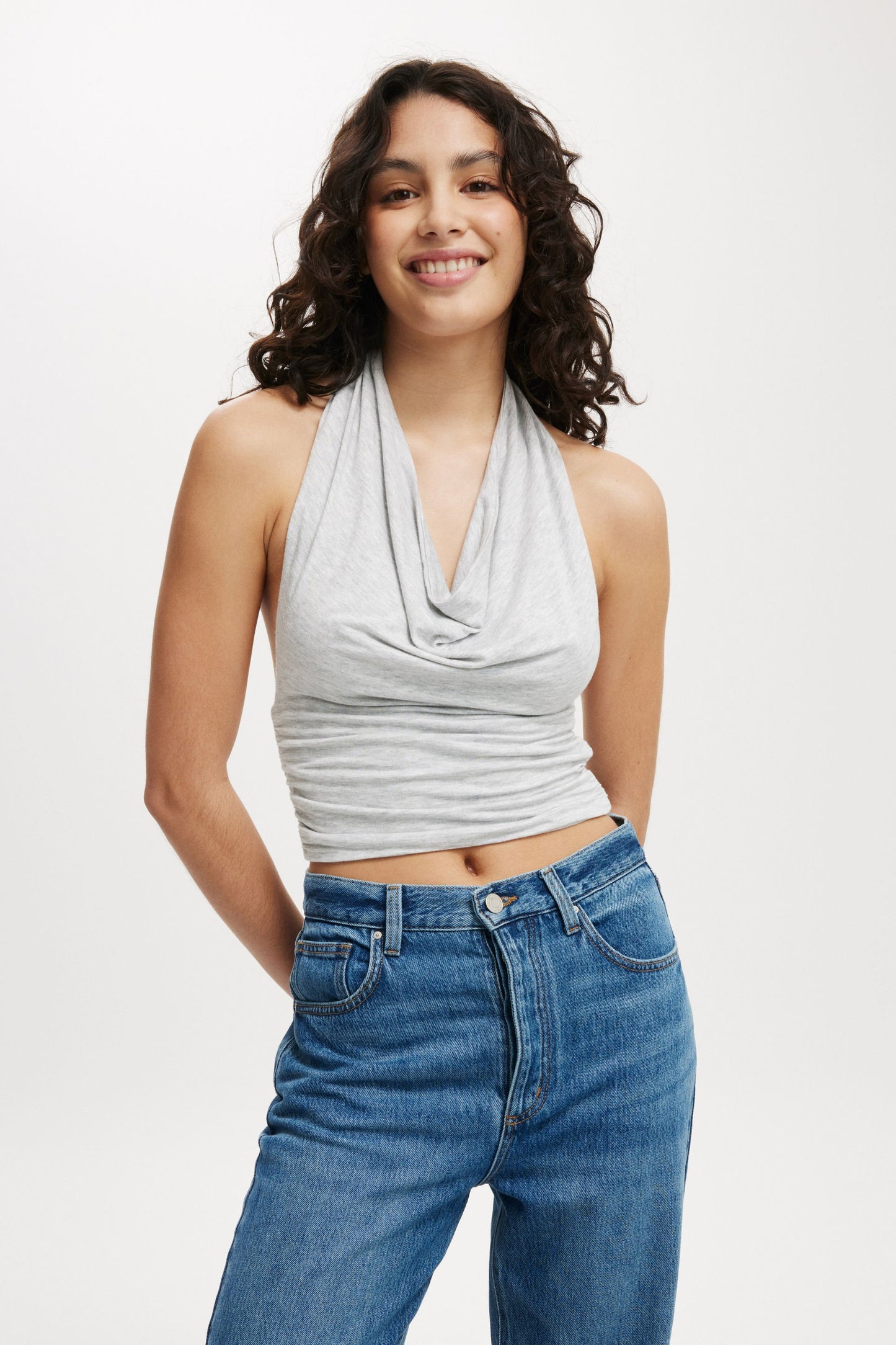 Lexa Cowl Neck Halter Top