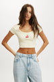 Scooped Crop Rib Tee