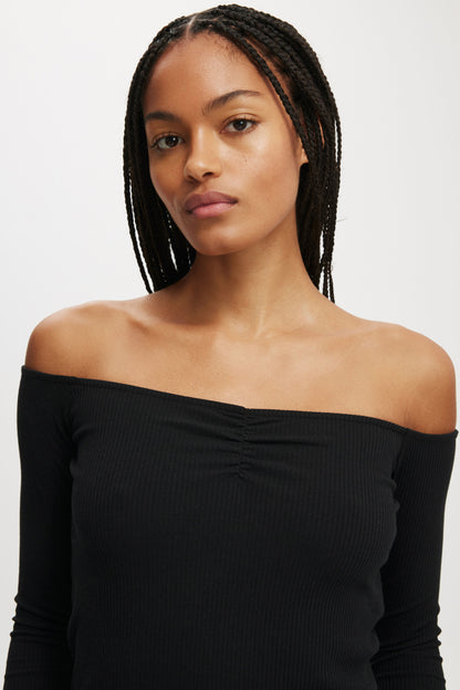 Rosa Off The Shoulder Long Sleeve Top