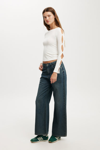 Bow Detail Long Sleeve Top