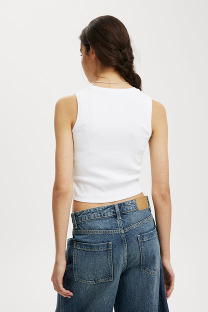 Kelsey Button Front Henley Tank