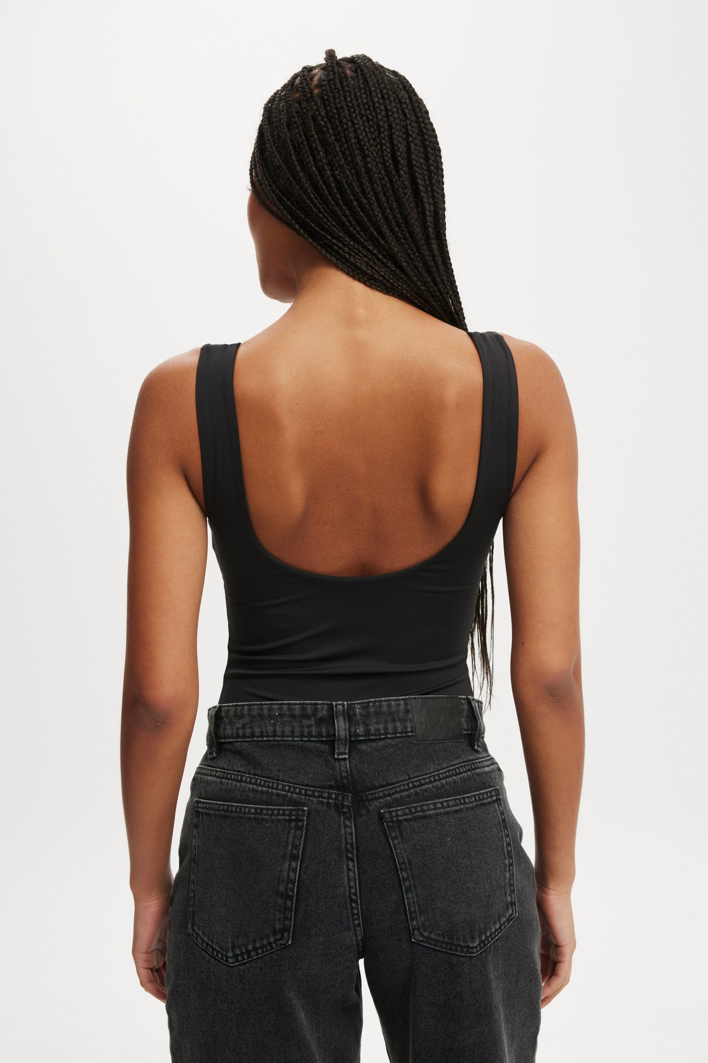 Cleo Scoop Neck Low Back Bodysuit
