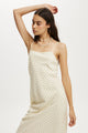 Haven Straight Neck Midi Dress